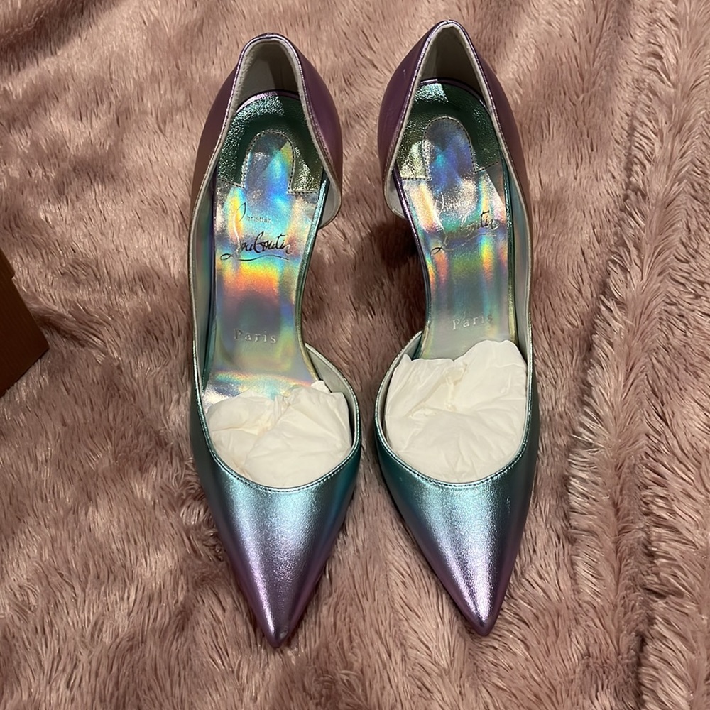 CHRISTIAN LOUBOUTIN IRIZA 100 LEATHER PUMP - Picture 7 of 8